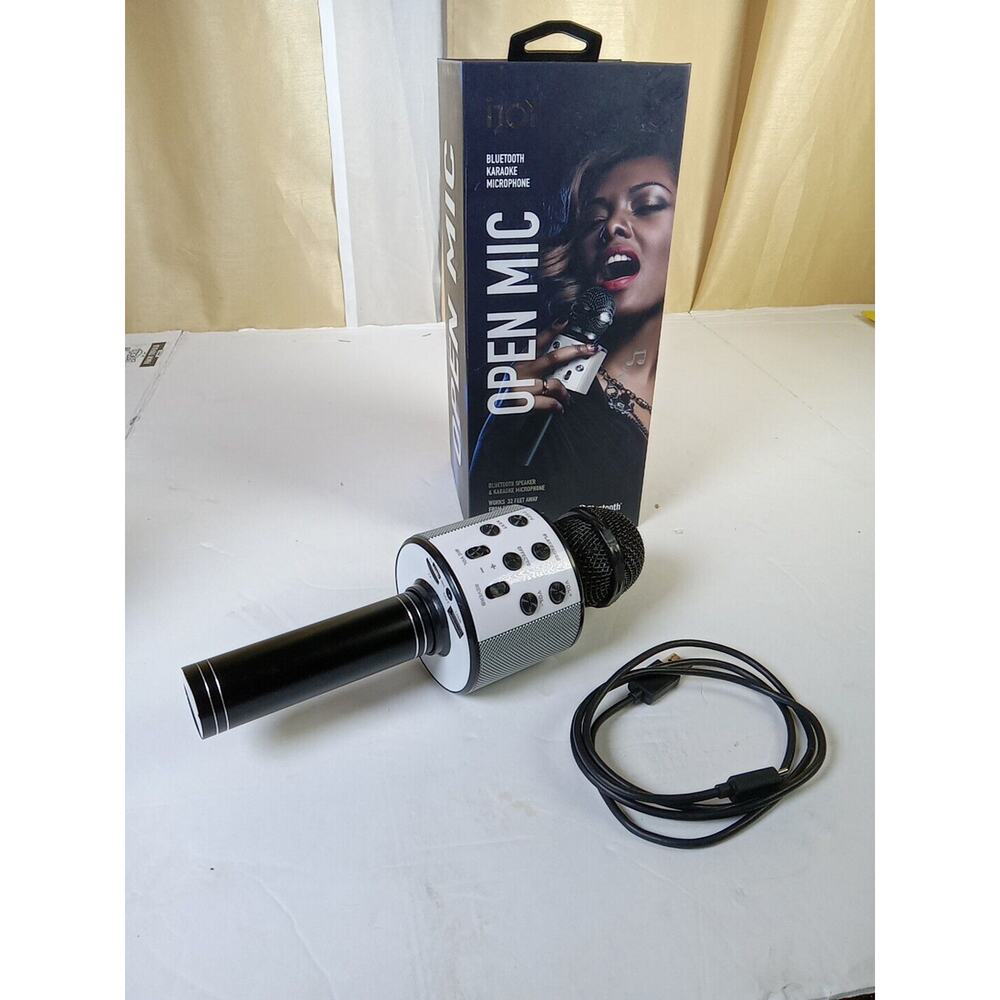 iJoy OPEN MIC Bluetooth Speaker & Karaoke Microphone Up To 5 Hr Playtime NEW